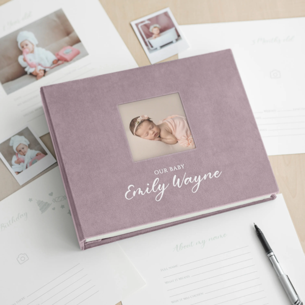 Velvet Baby Photo Book Photo Window