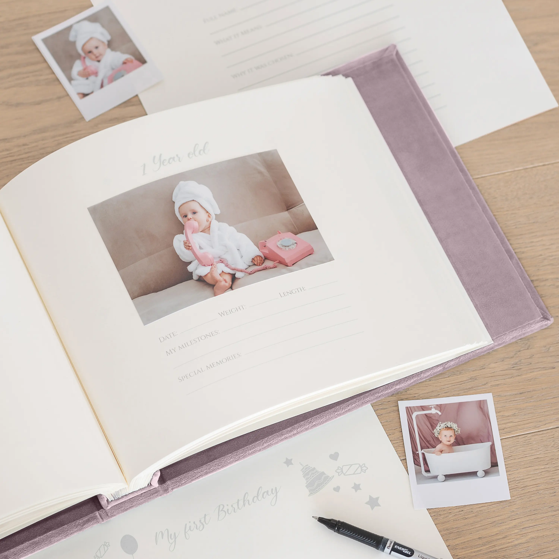 Velvet Baby Photo Book Photo Window - Image 2