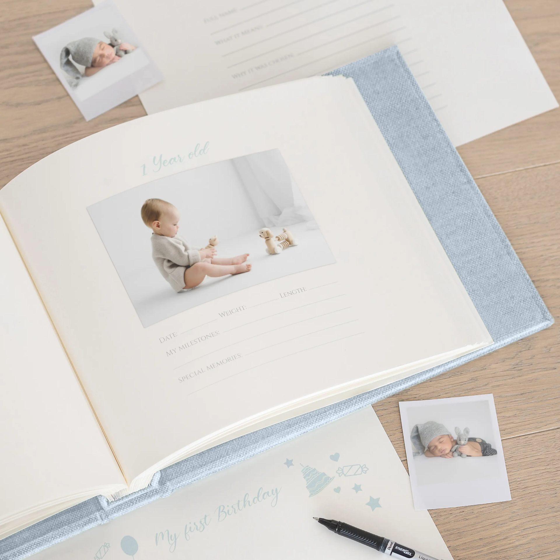 Linen Baby Photo Book - Image 2