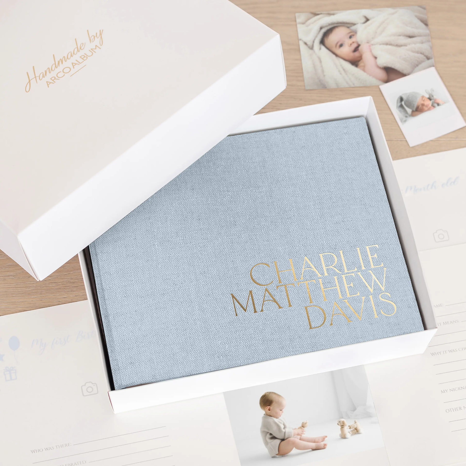 Linen Baby Photo Book - Image 4