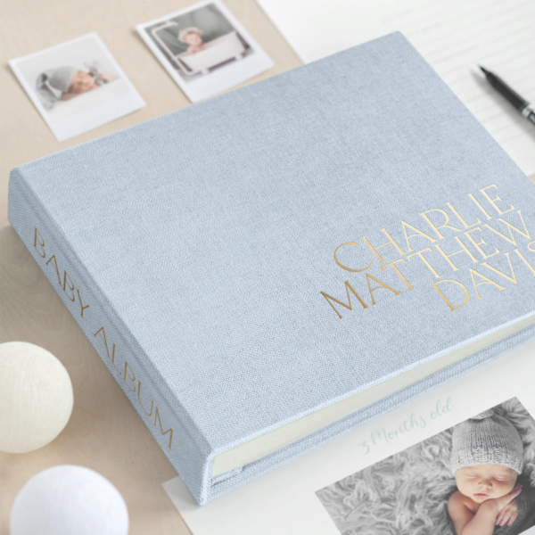 Linen Baby Photo Book