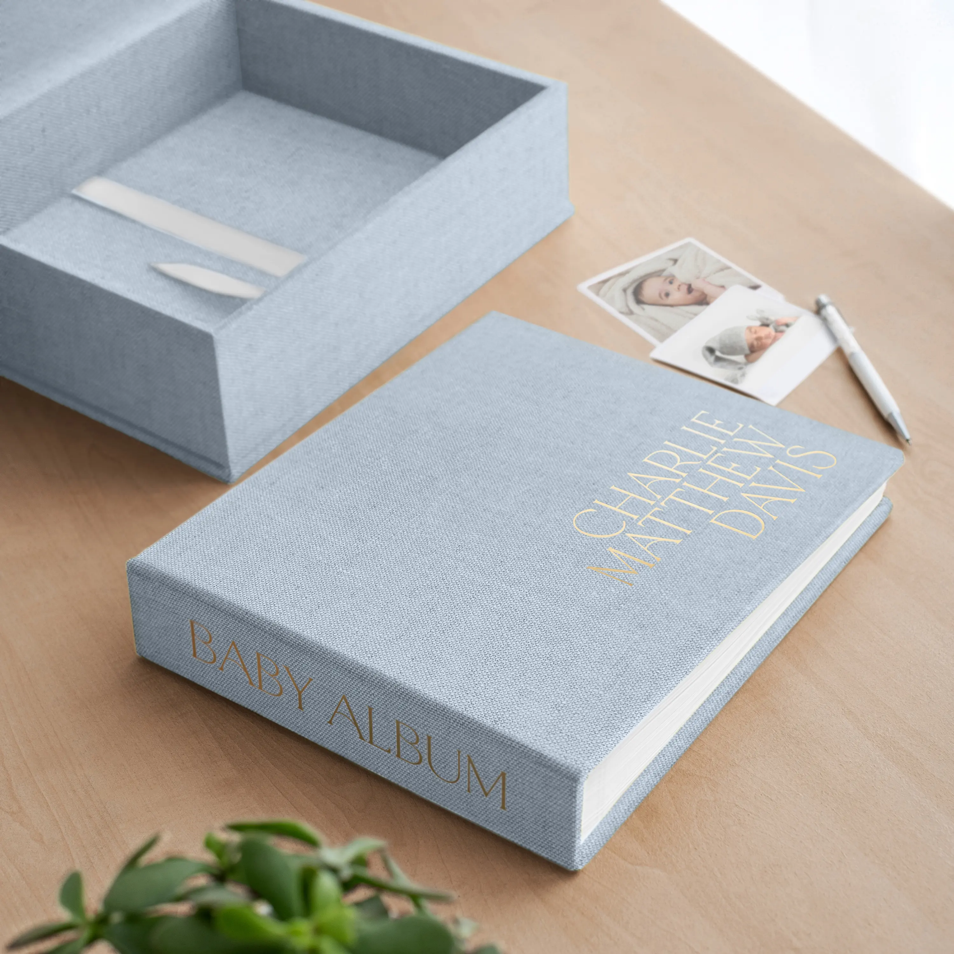 Linen Baby Photo Book - Image 3