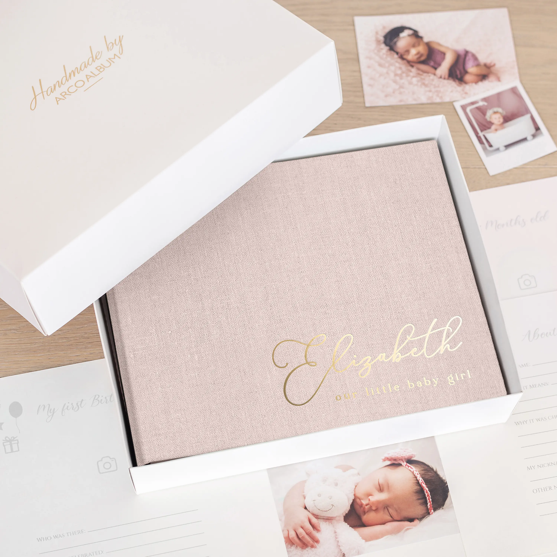 Linen Baby Photo Book