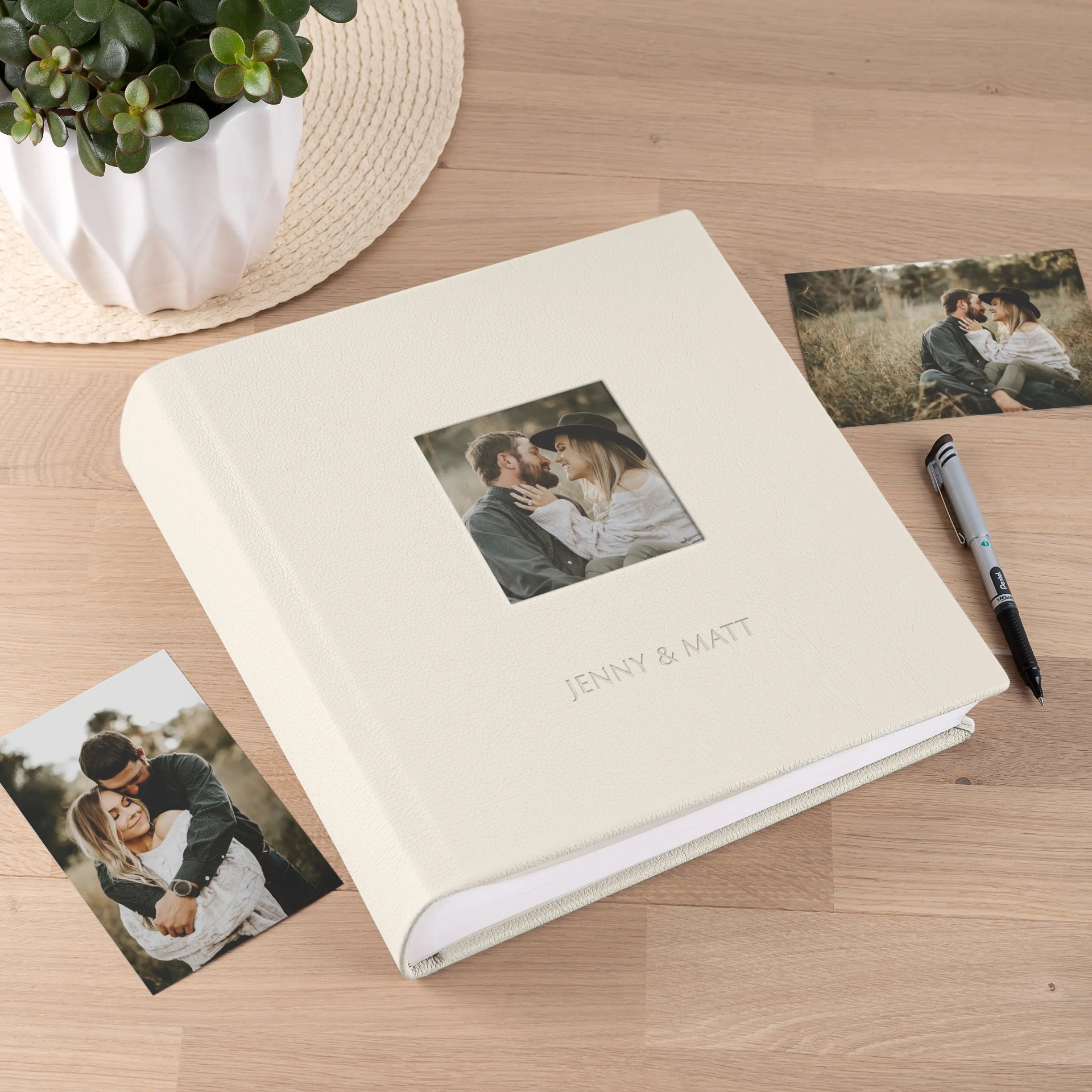 Eco Leather Traditional Photo Album Photo Window - Image 2