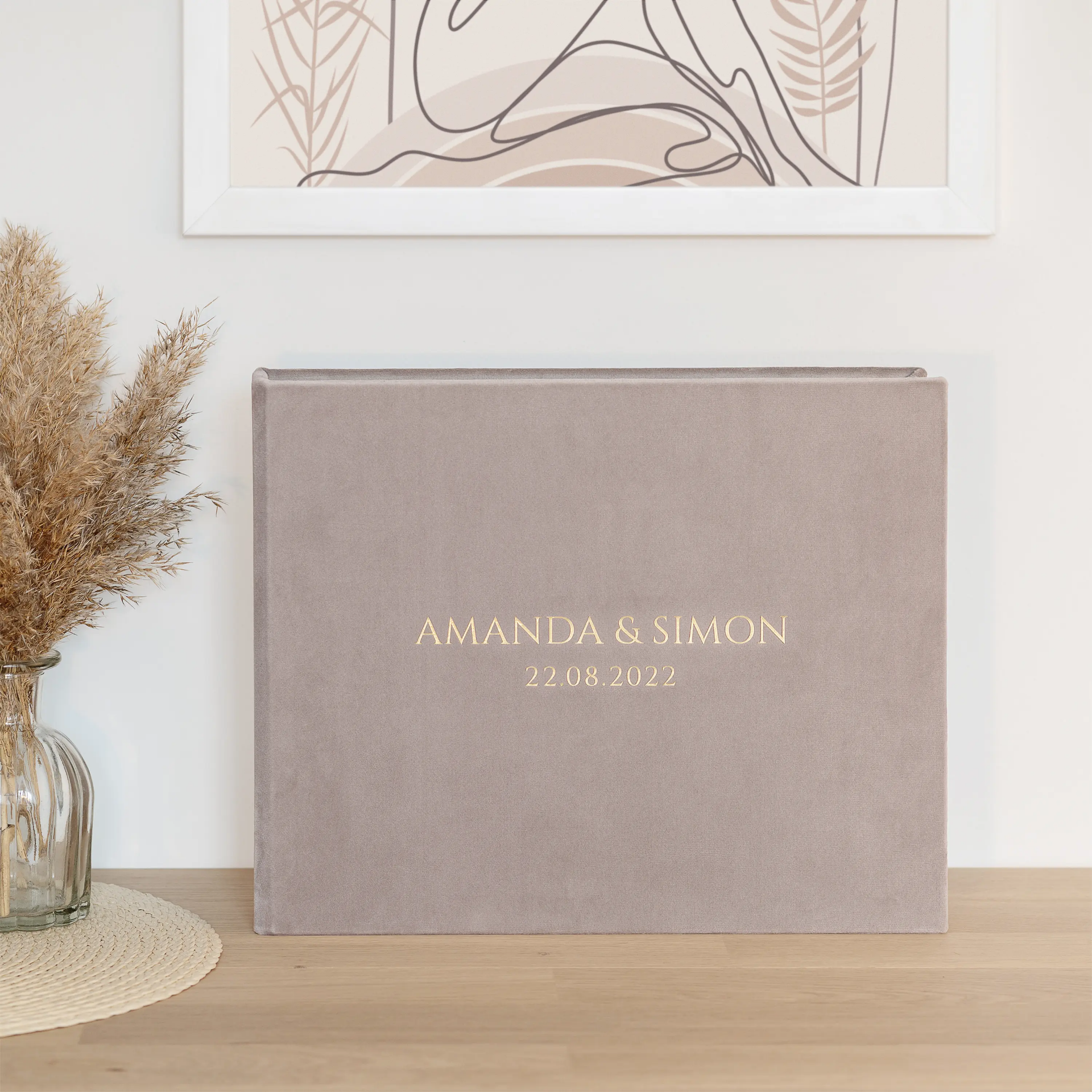 Velvet Wedding Guest Book