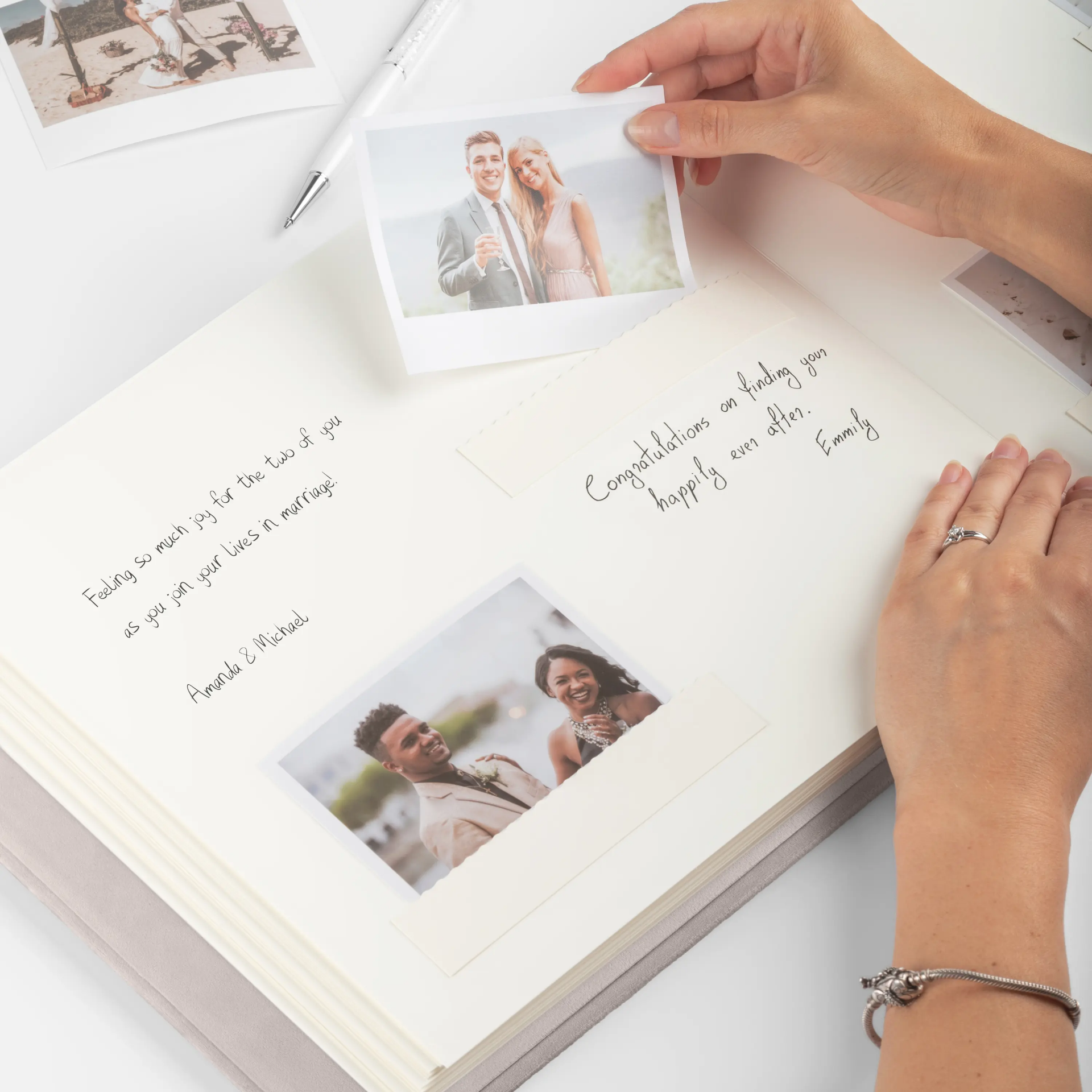 Velvet Wedding Guest Book - Image 5