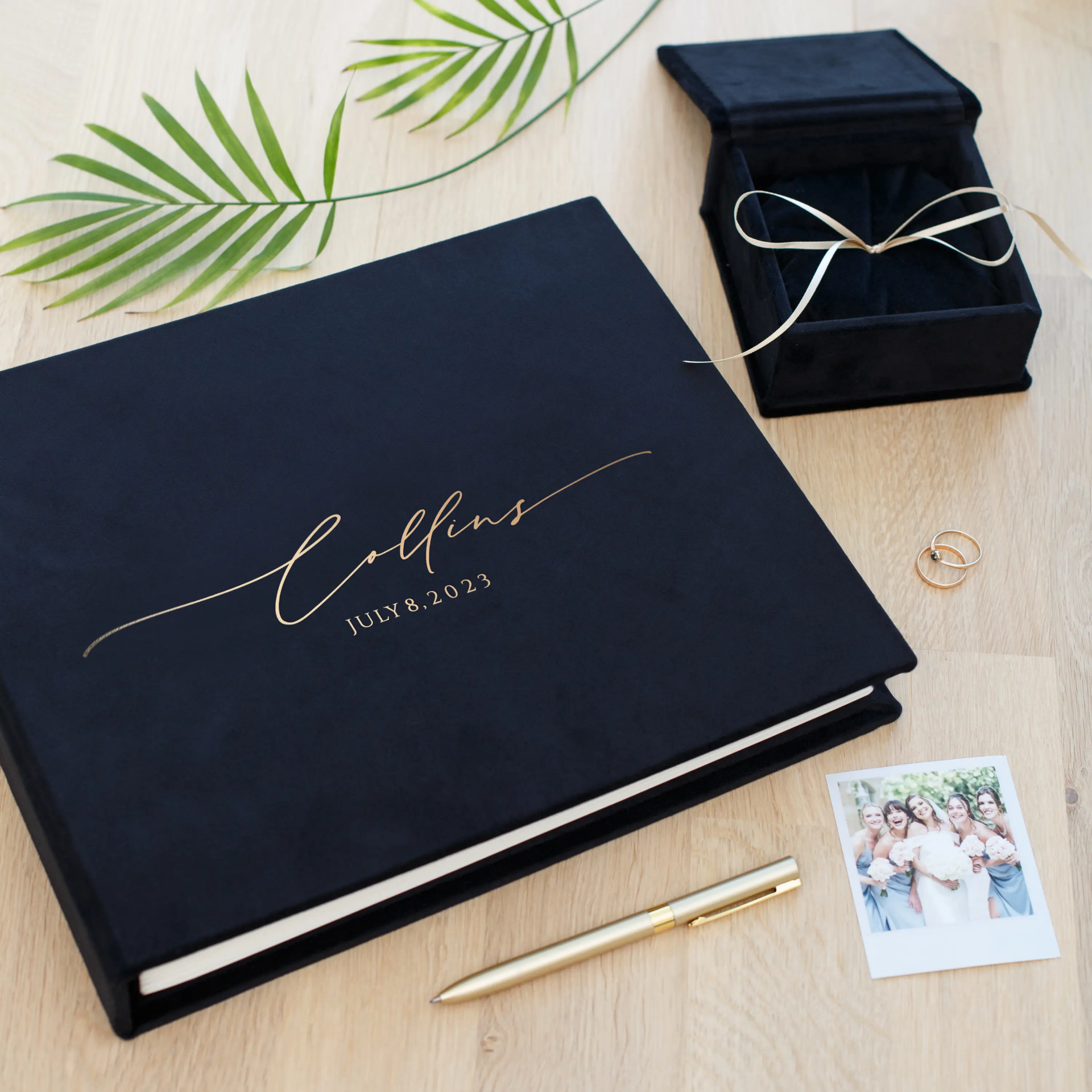 Velvet Wedding Guest Book - Image 3