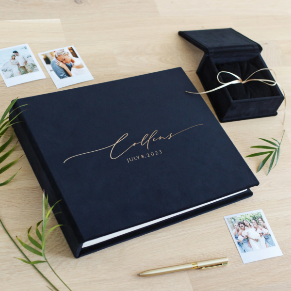 Velvet Wedding Guest Book