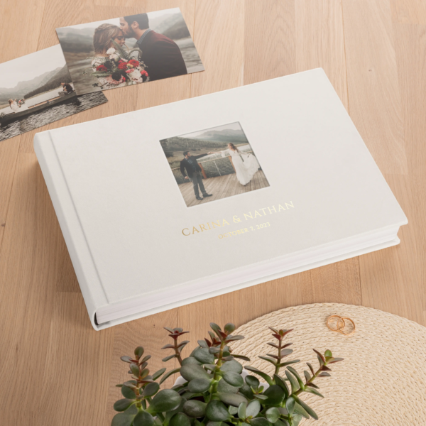 Velvet Lay Flat Photo Album, Photo Window