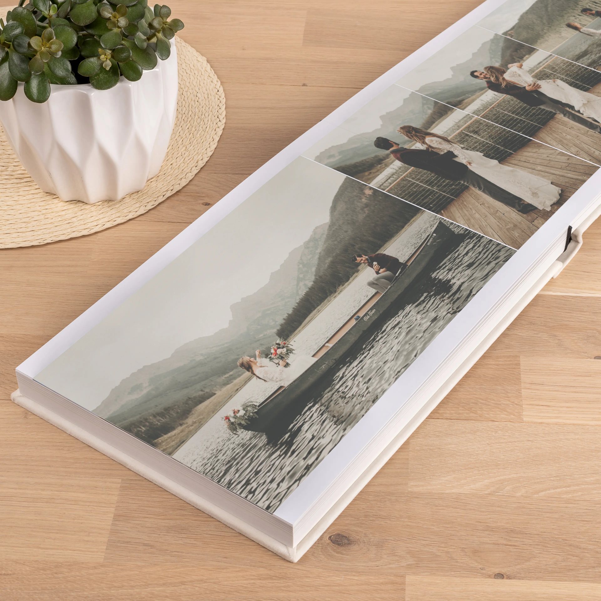 Velvet Lay Flat Photo Album, Photo Window - Image 2