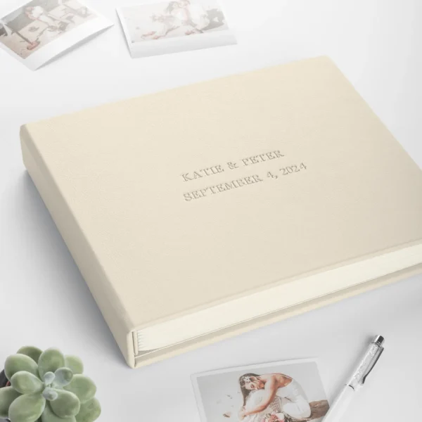 Eco Leather Wedding Guest Book