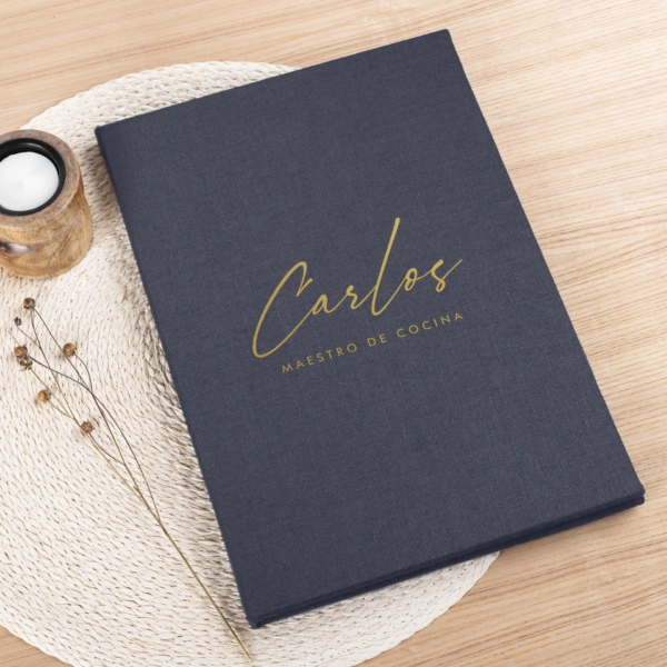 Personalized Linen Menu Book