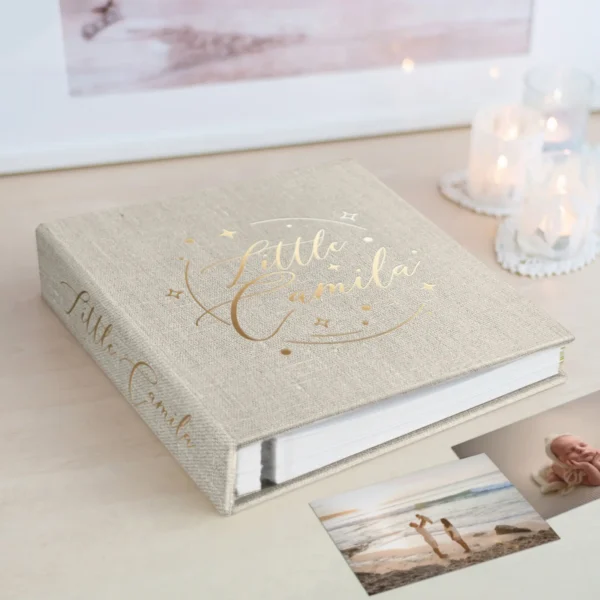 Linen Baby Self Adhesive Photo Album