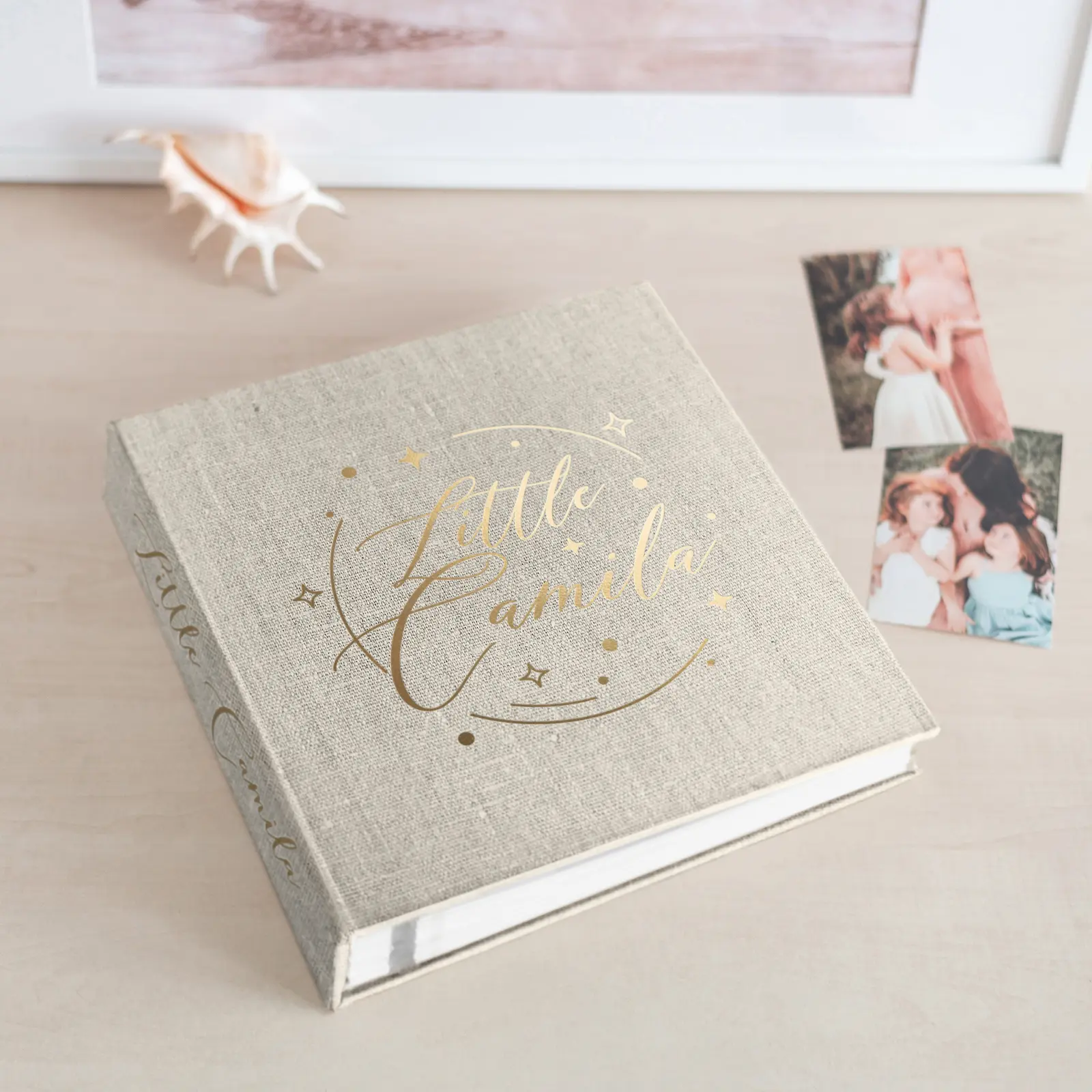 Linen Baby Self Adhesive Photo Album - Image 2