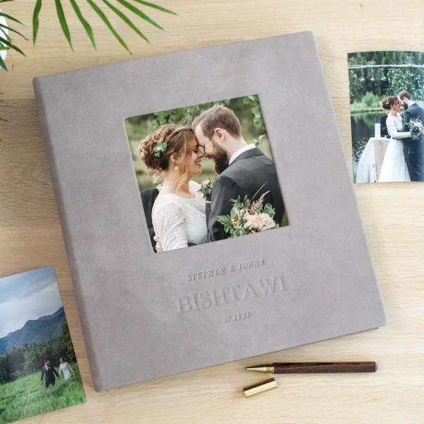 Leather Slip In Photo Album with Photo Window for 100-1000 4x6 Photos