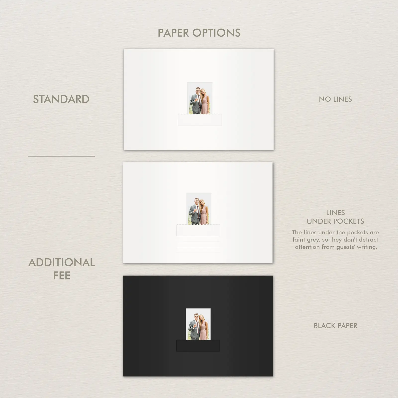 Linen Wedding Guest Book Vertical - Image 7