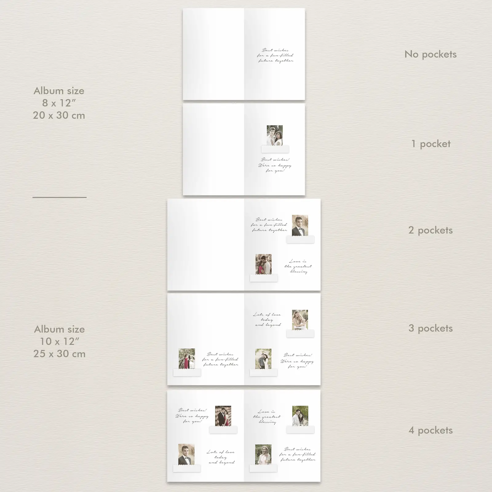 Linen Wedding Guest Book Vertical - Image 8