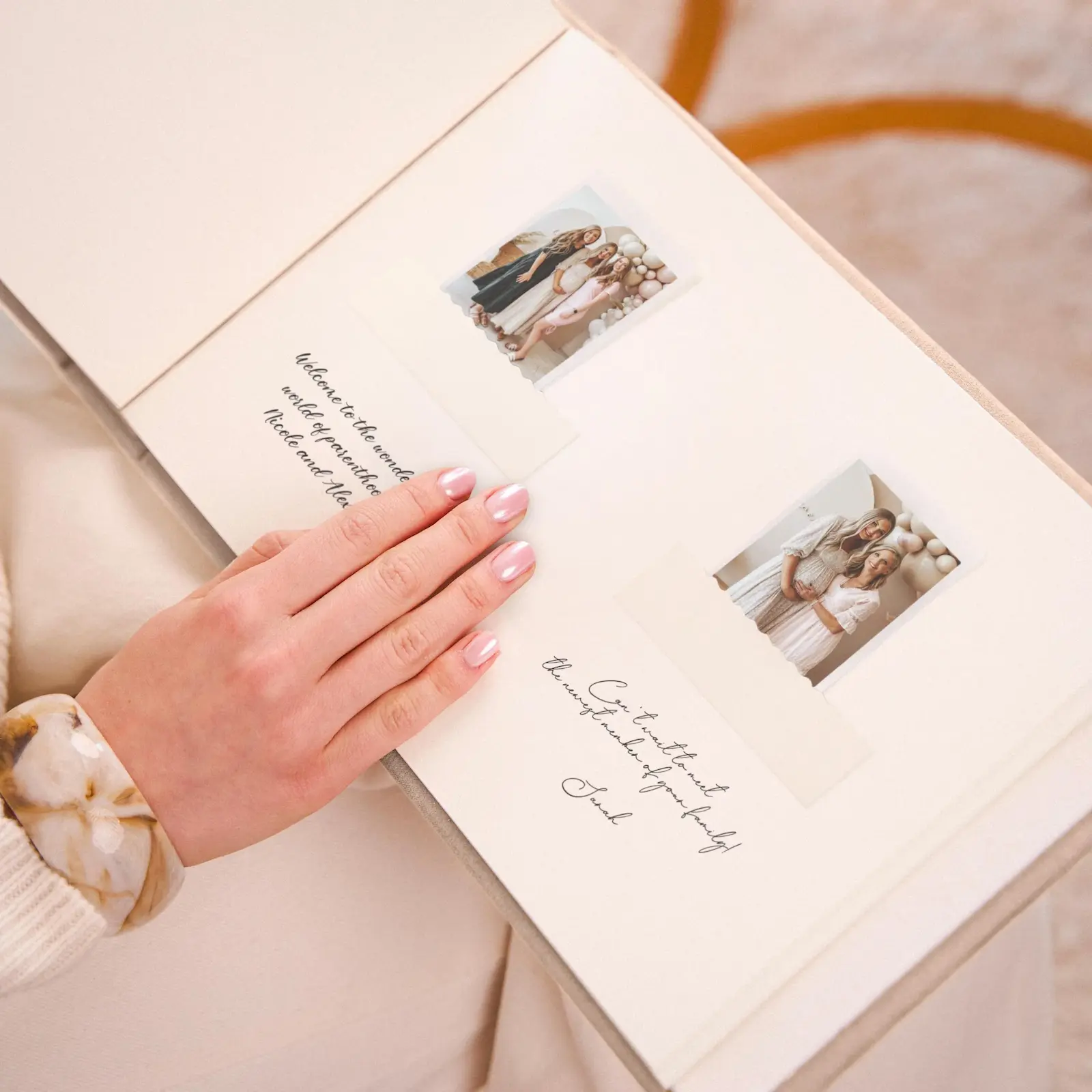 Velvet Baby Shower Book, Design B246 - Image 2