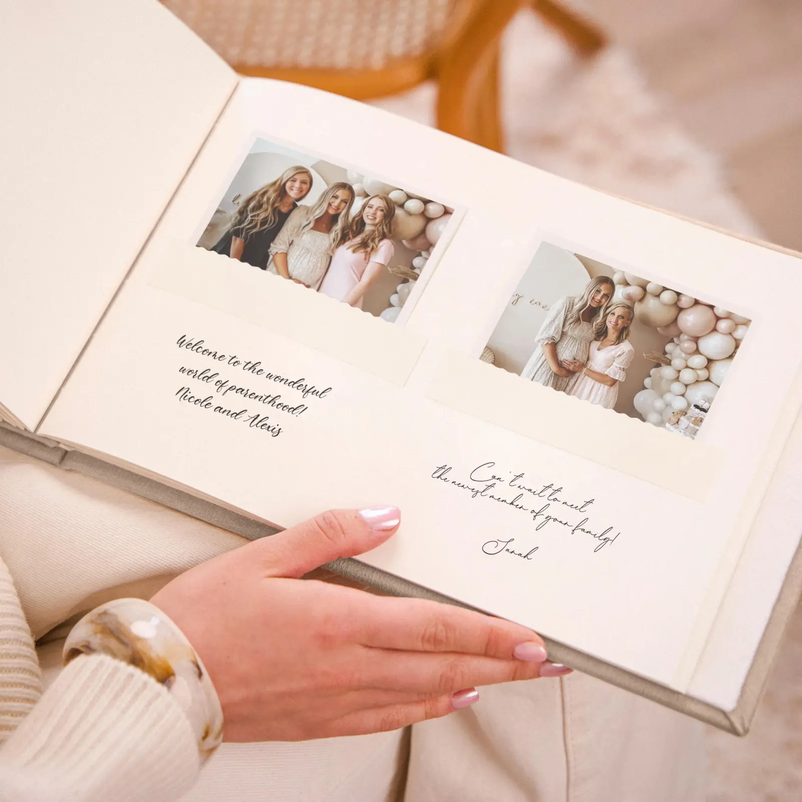 Velvet Baby Shower Book, Design B246 - Image 3