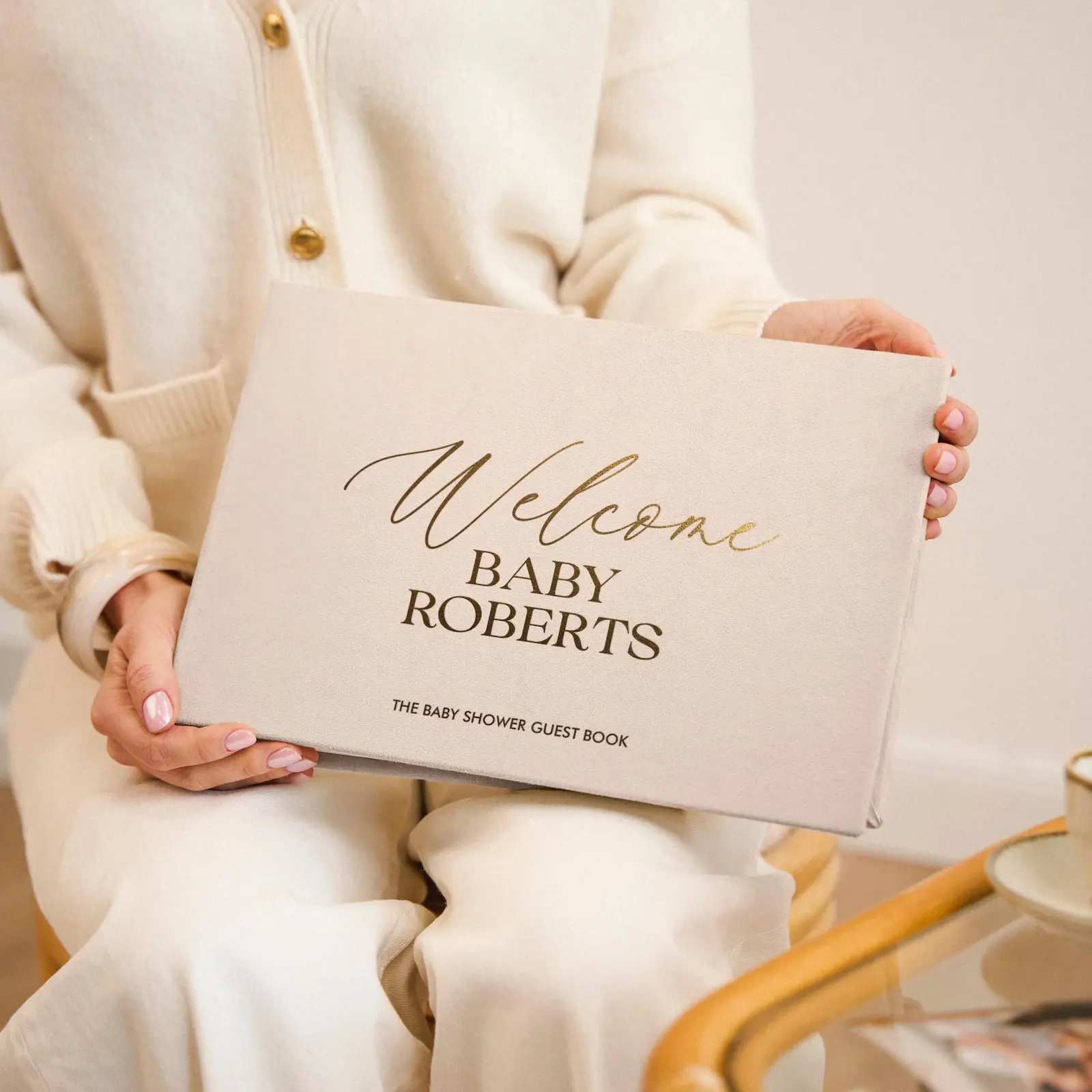 Velvet Baby Shower Book, Design B246 - Image 5