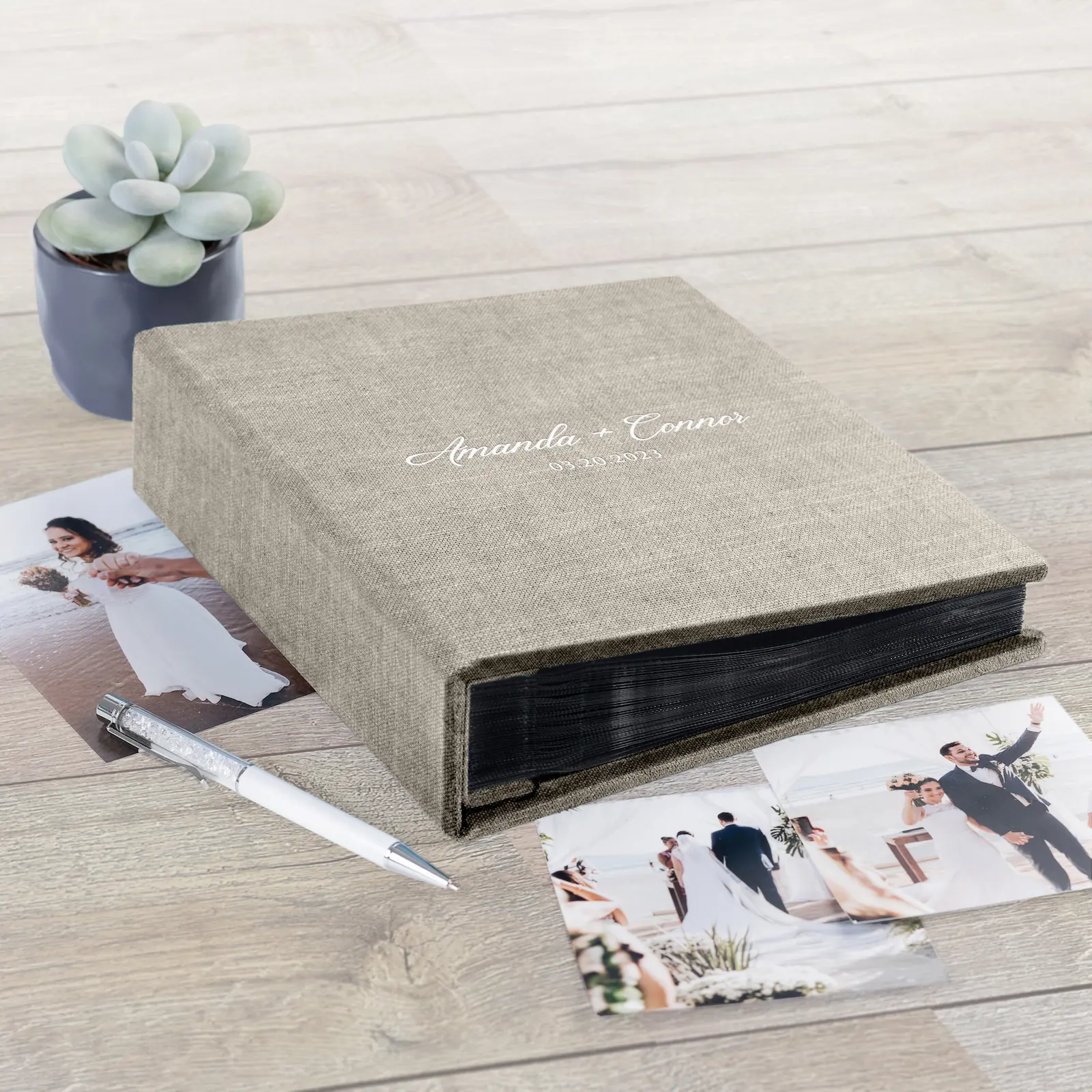 Linen Slip In Photo Album for 40-400 4x6 or 5x7 Photos - Image 2