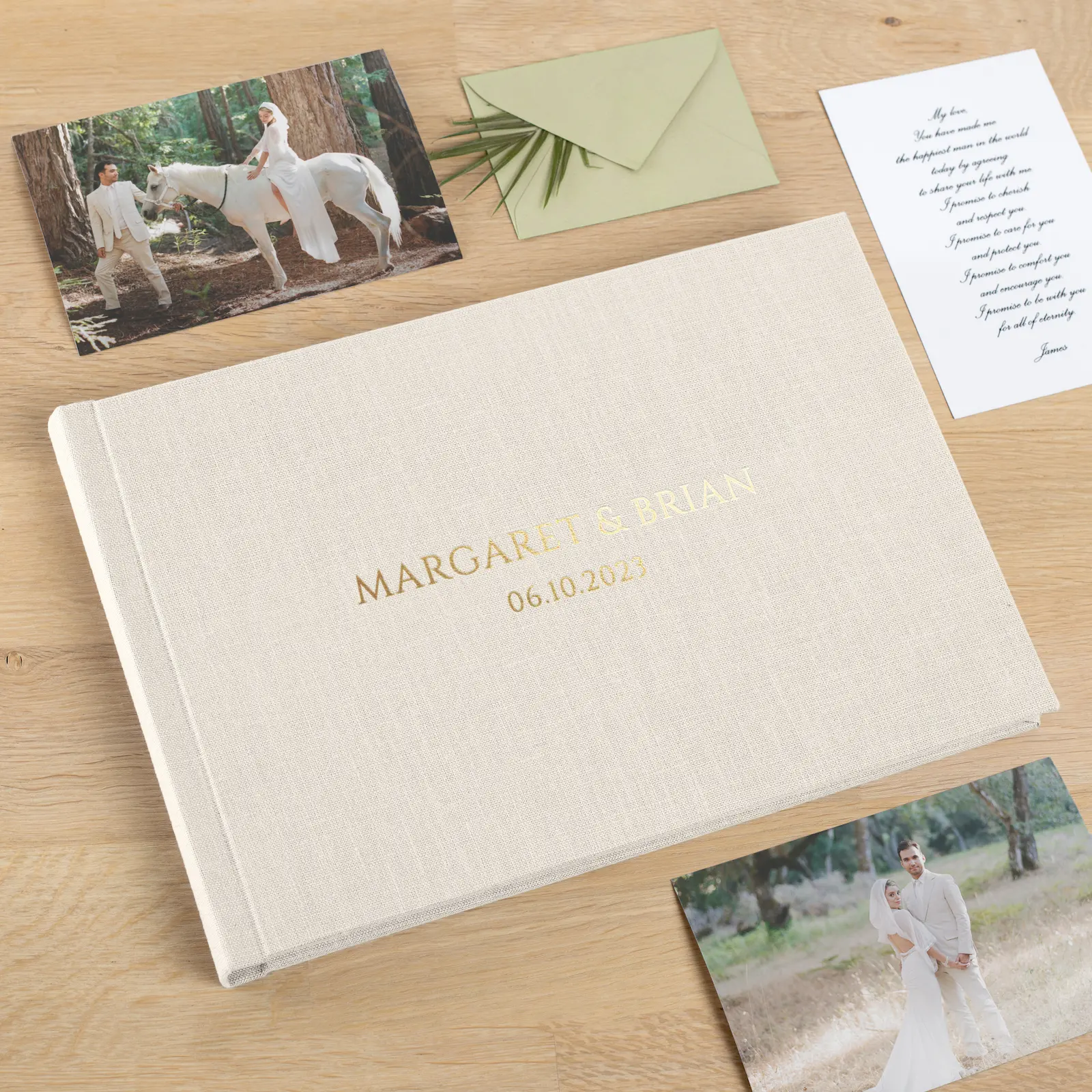 Linen Lay Flat Photo Album - Image 8