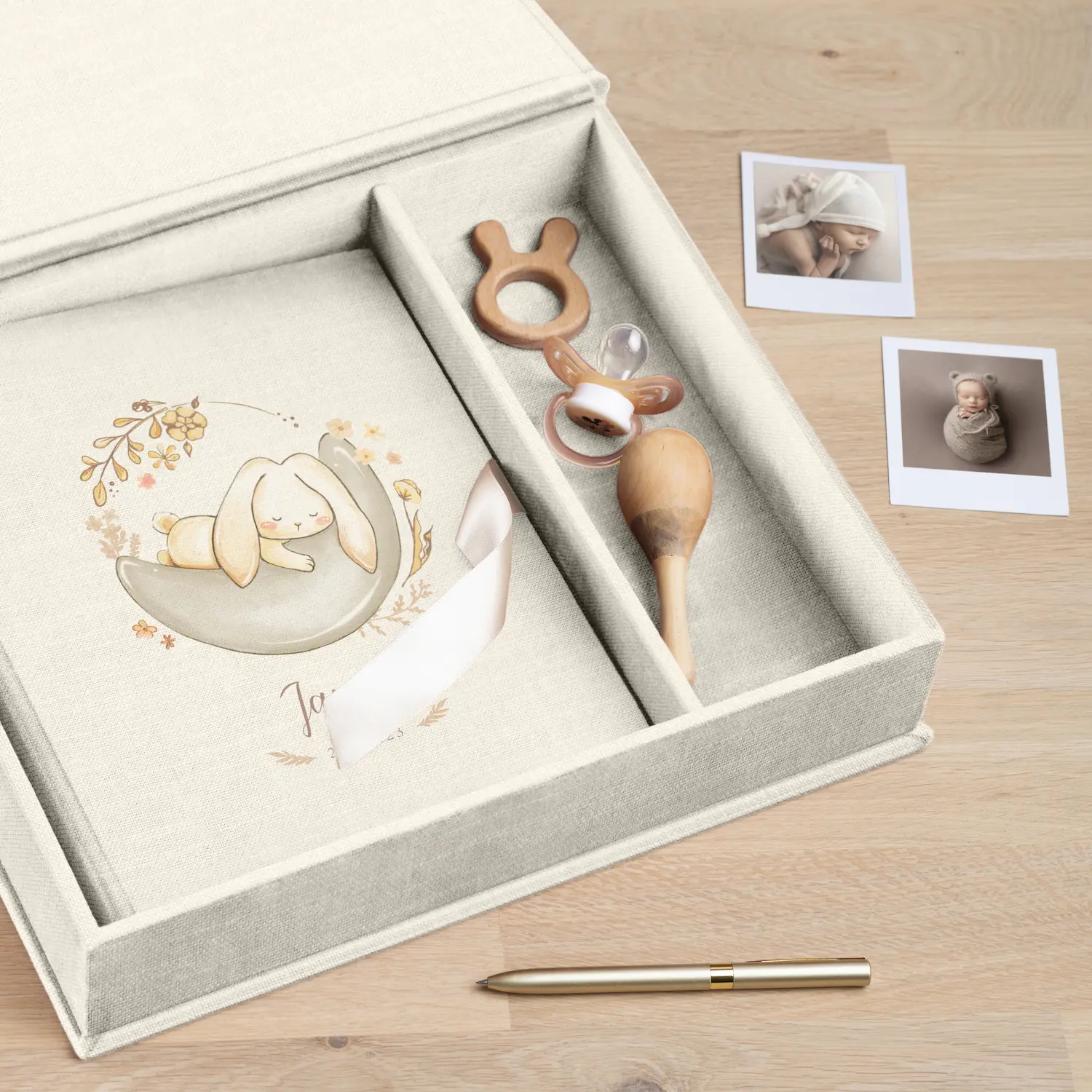 Linen Baby Photo Book, Limited Bunny Edition - Image 6