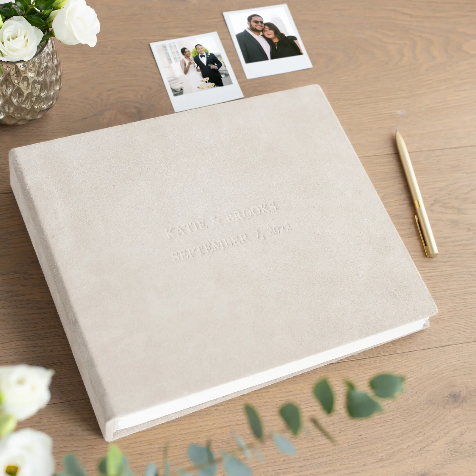 Suede Wedding Guest Book - Image 3