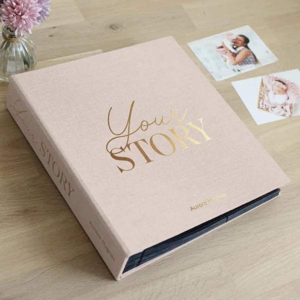 Linen Slip In Baby Photo Album for 100-1000 4x6 Photos