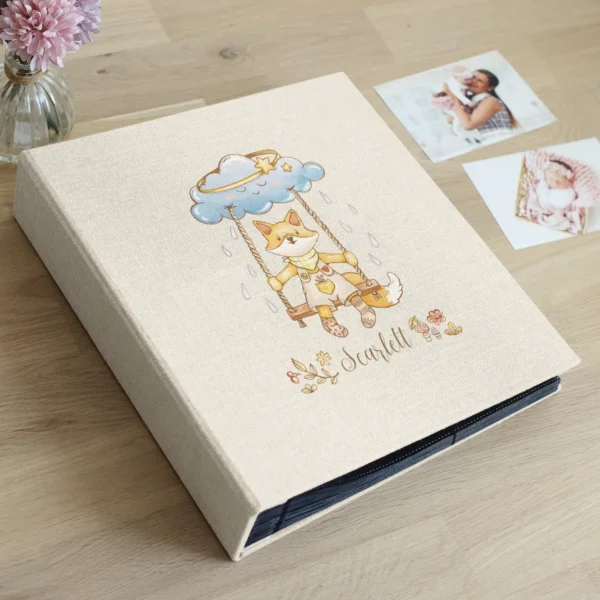 Linen Slip In Baby Photo Album for 100-1000 4x6 Photos