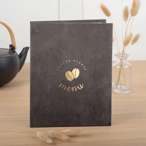 Velvet Menu Book with Elastic Band