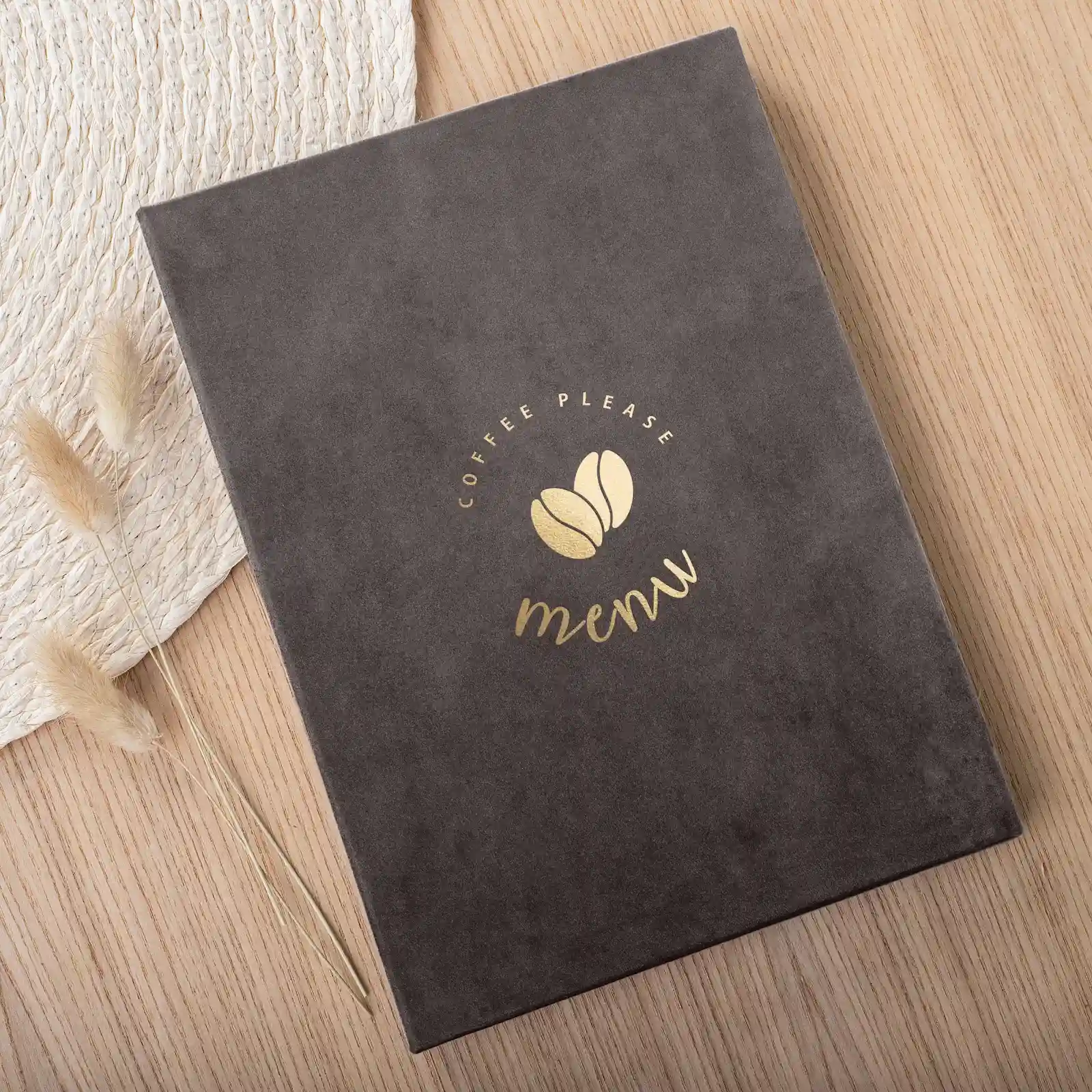 Velvet Menu Book with Elastic Band - Image 2