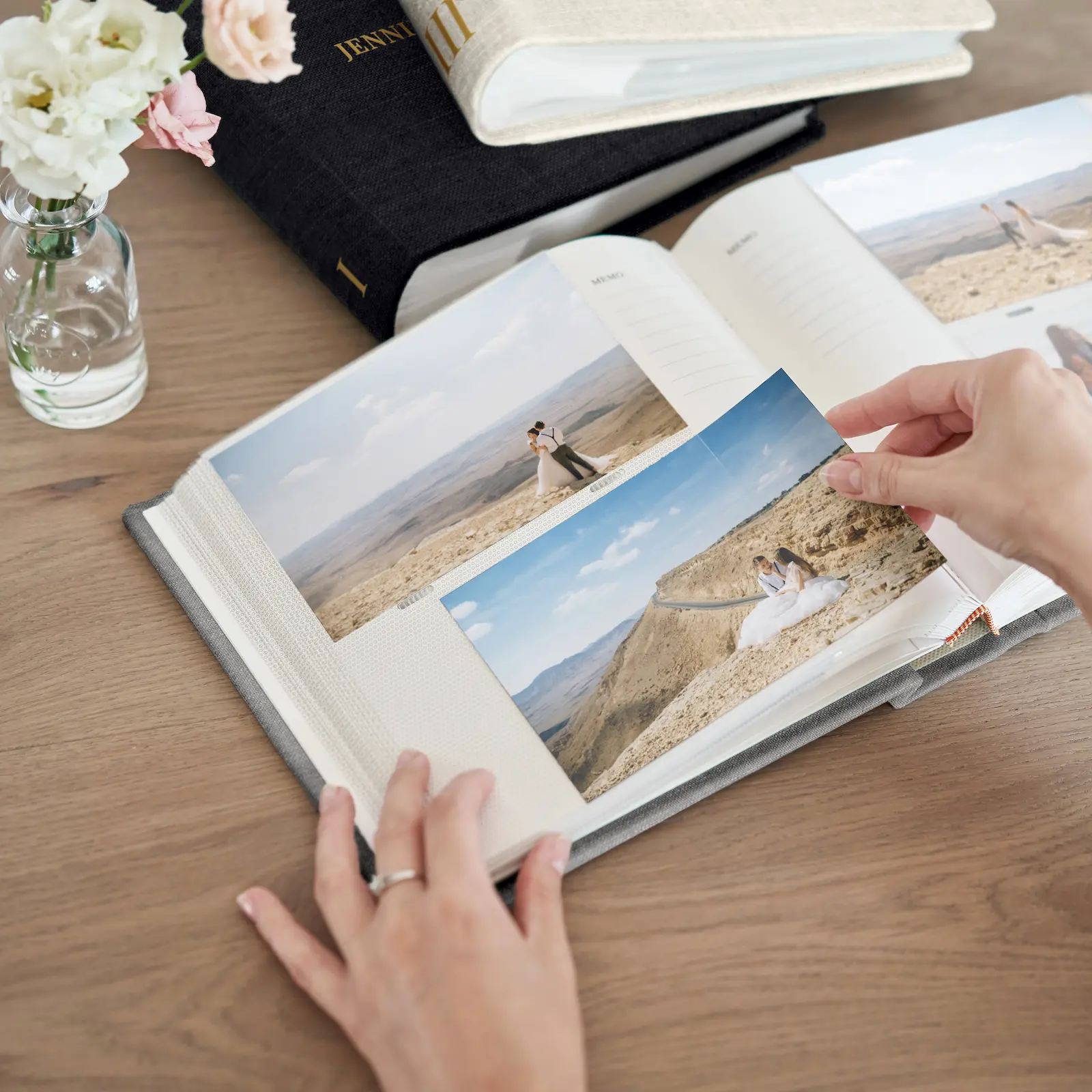 Linen Slip In Photo Album for 200 4x6 or 5x7 Photos - Image 3