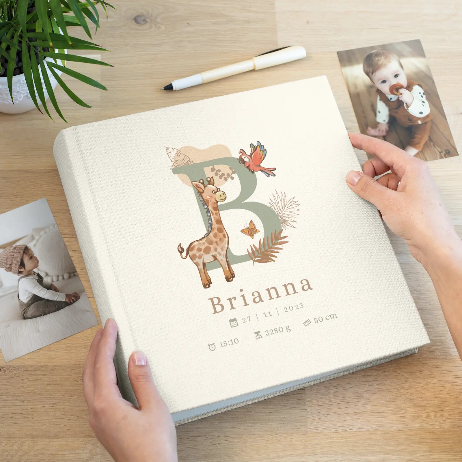 Linen Baby Traditional Photo Album - Image 5