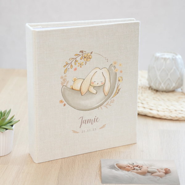 Linen Baby Slip In Photo Album for 40-400 4x6 or 5x7 Photos
