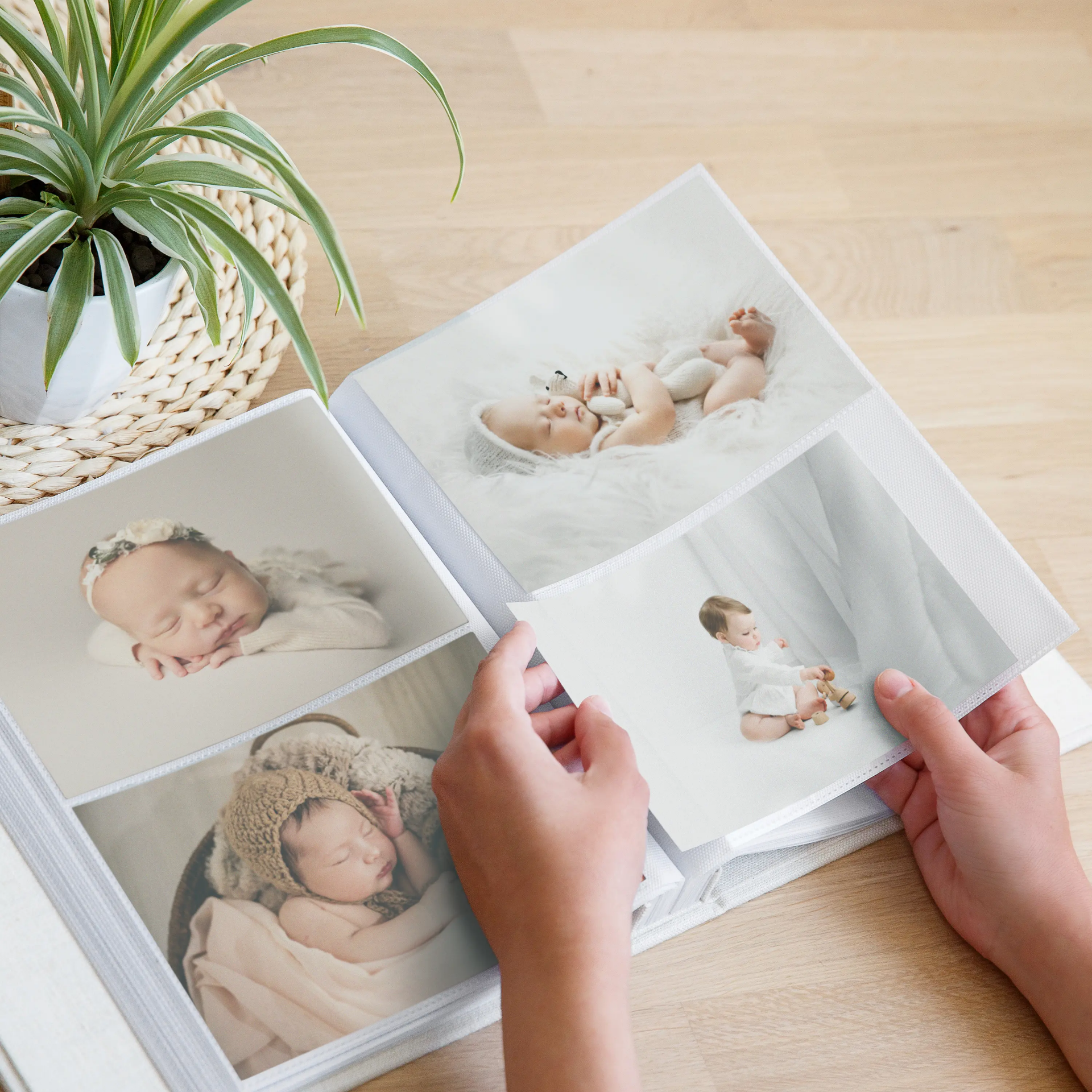 Linen Baby Slip In Photo Album for 40-400 4x6 or 5x7 Photos - Image 3