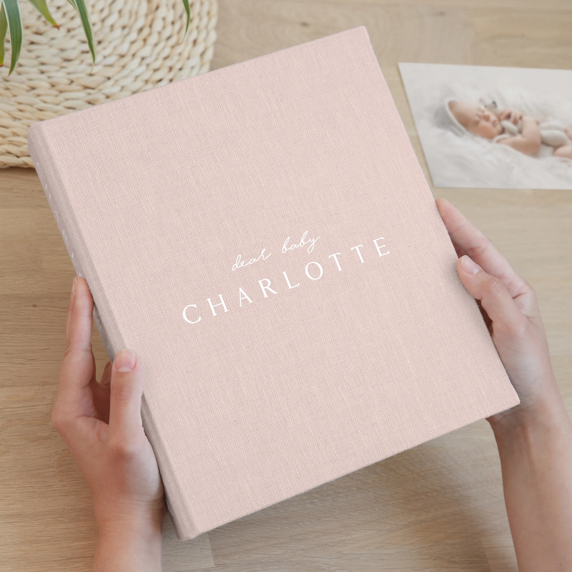 Linen Baby Slip In Photo Album for 40-400 4x6 Photos - Image 5