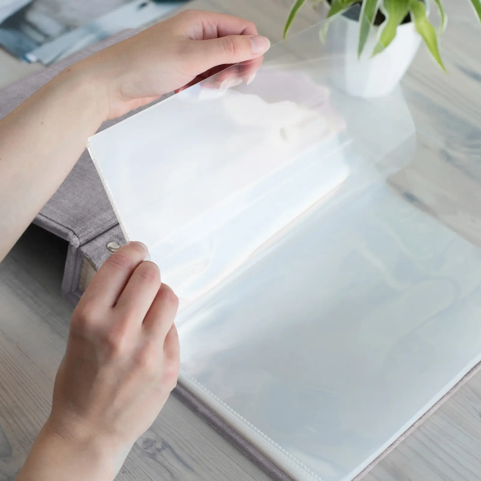 Linen Baby Slip In Photo Album for 8x10 Photos - Image 3