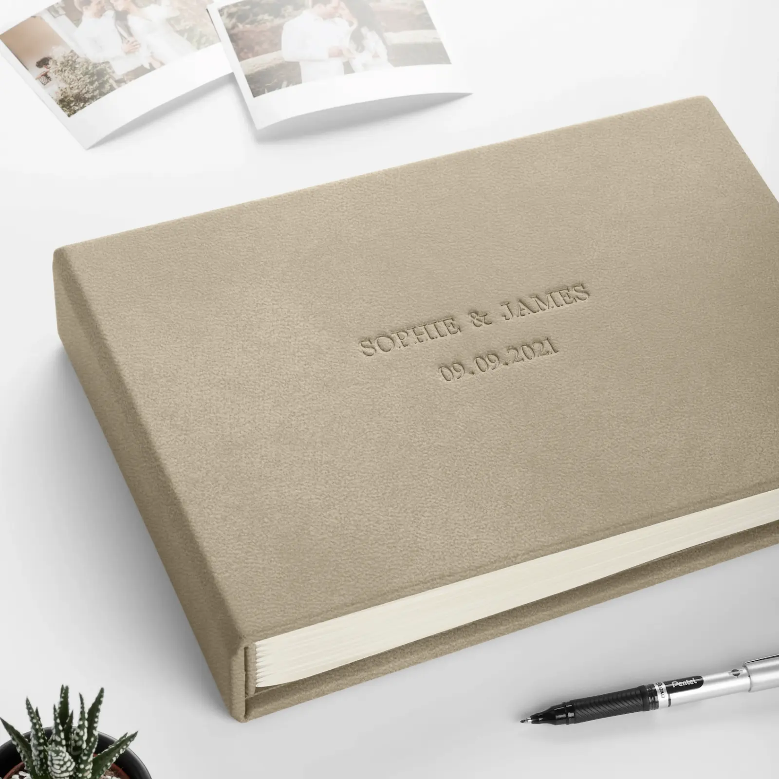 Eco Leather Wedding Guest Book - Image 4