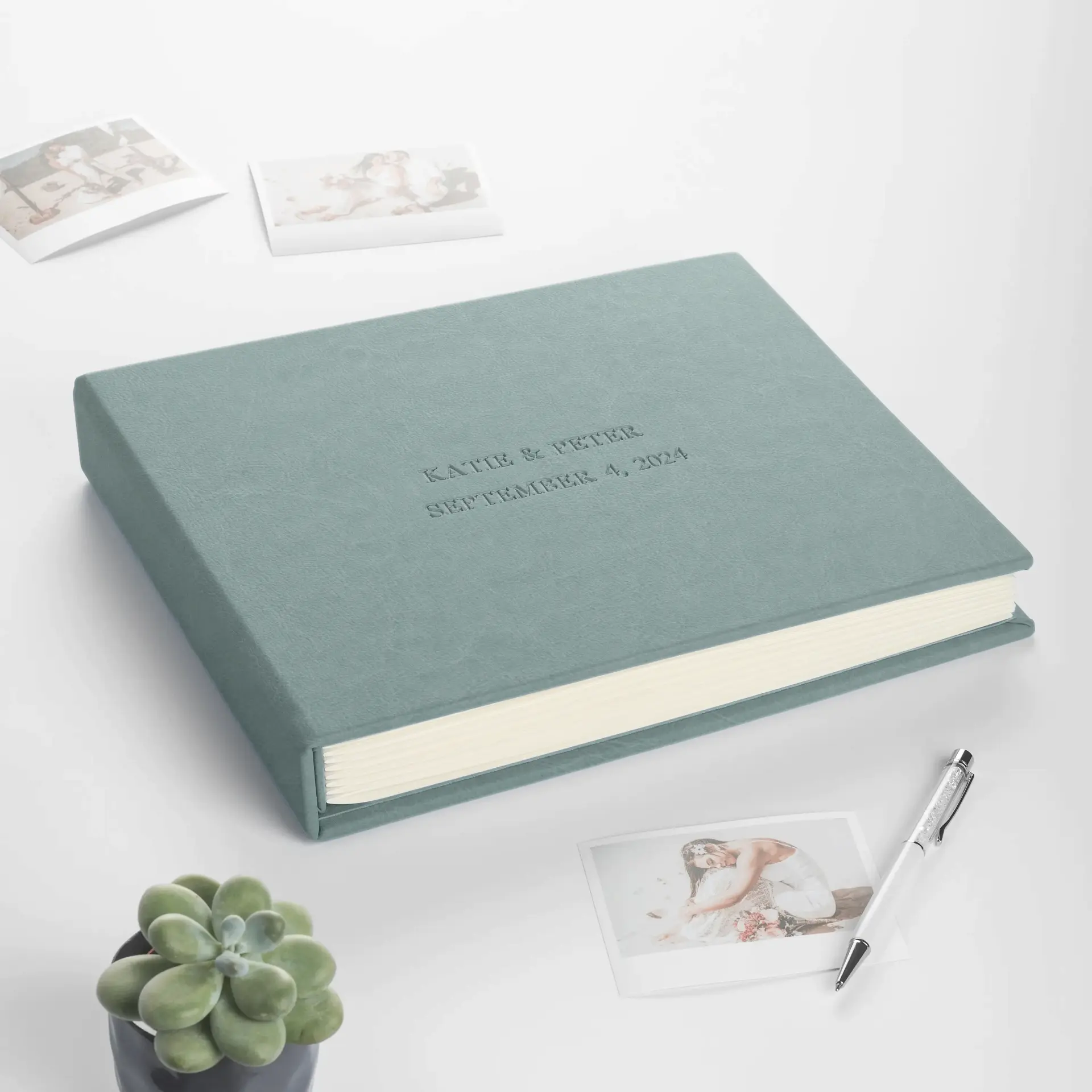 Eco Leather Wedding Guest Book - Image 4