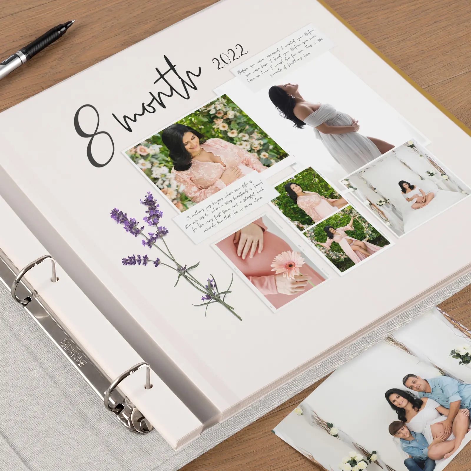 Linen Self-Adhesive Ring Binder - Image 2