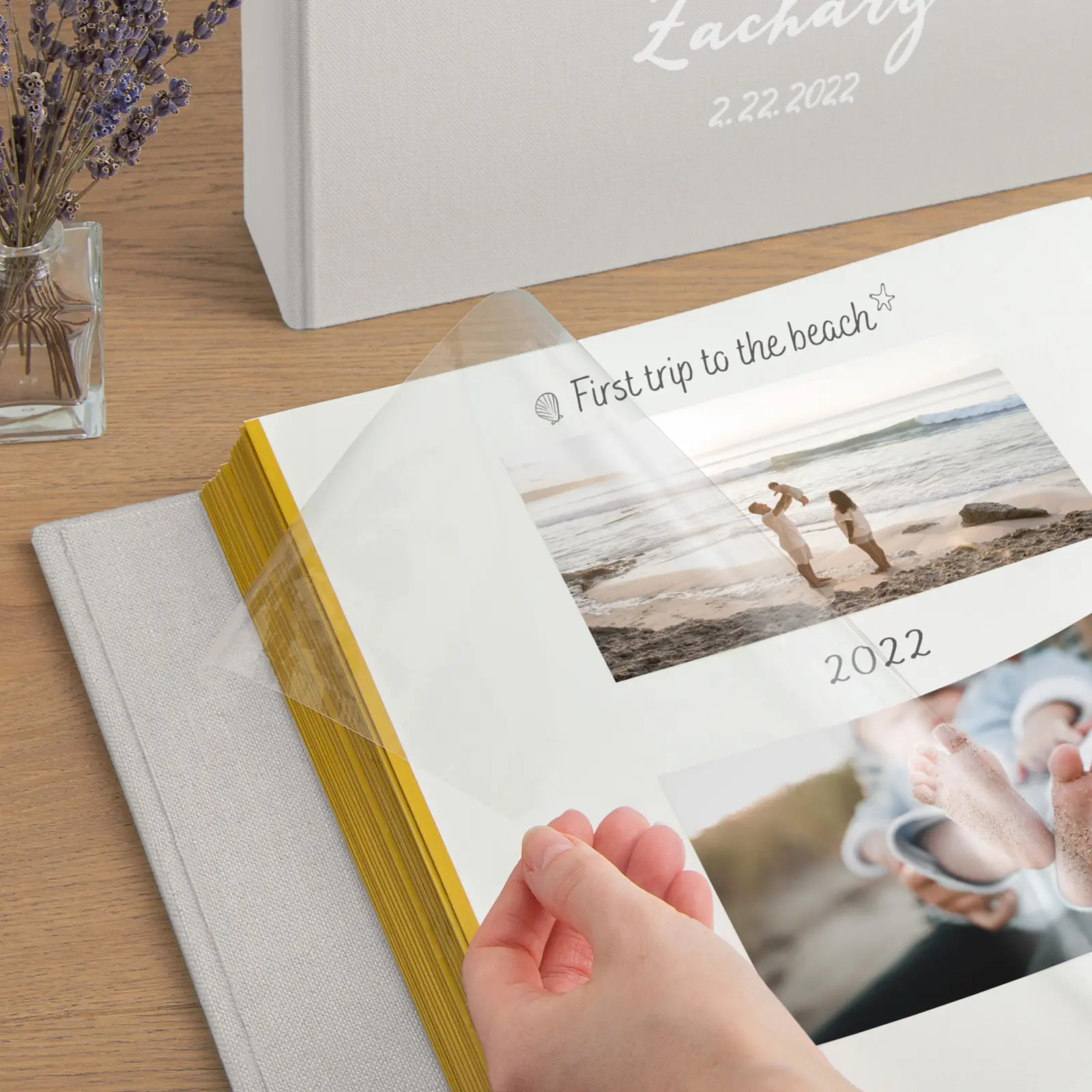 Linen Self-Adhesive Ring Binder - Image 3