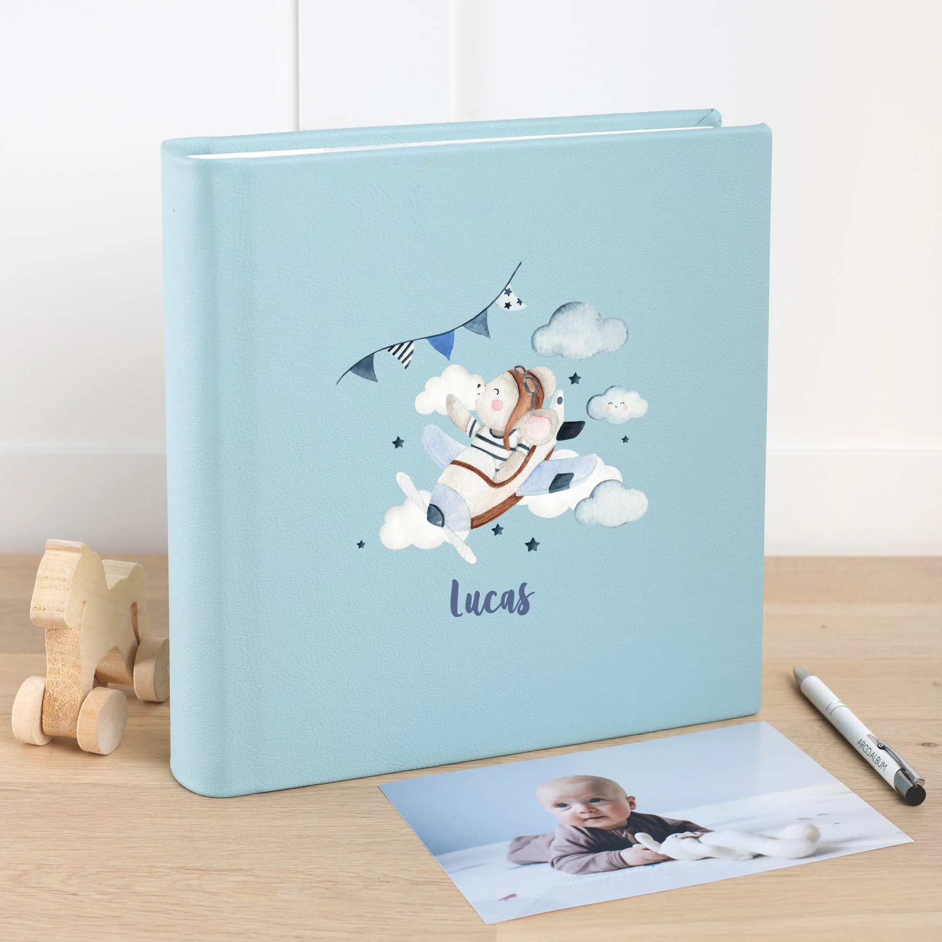 Eco Leather Baby Slip In Photo Album for 200 4x6 or 5x7 Photos - Image 6
