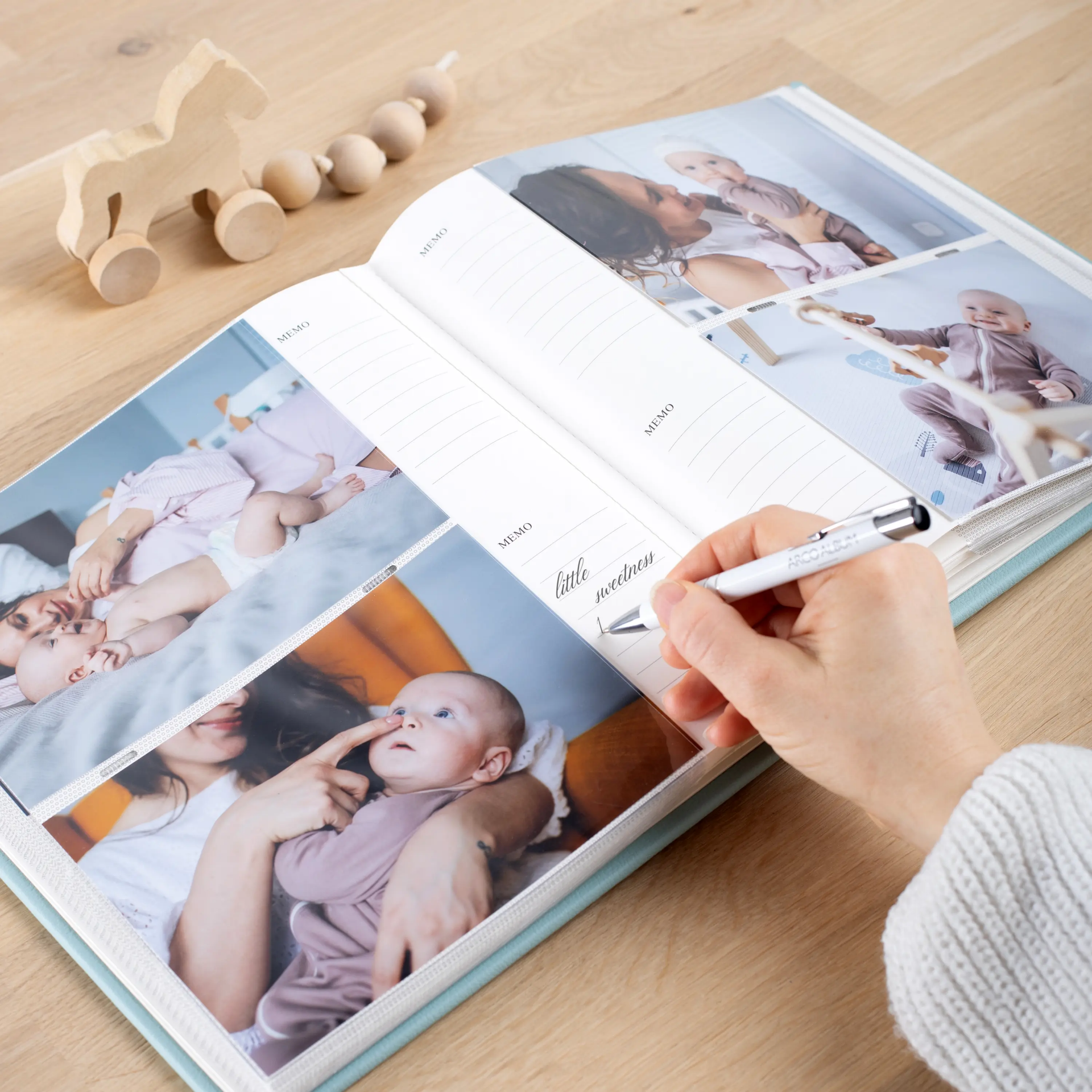 Eco Leather Baby Slip In Photo Album for 200 4x6 or 5x7 Photos - Image 5