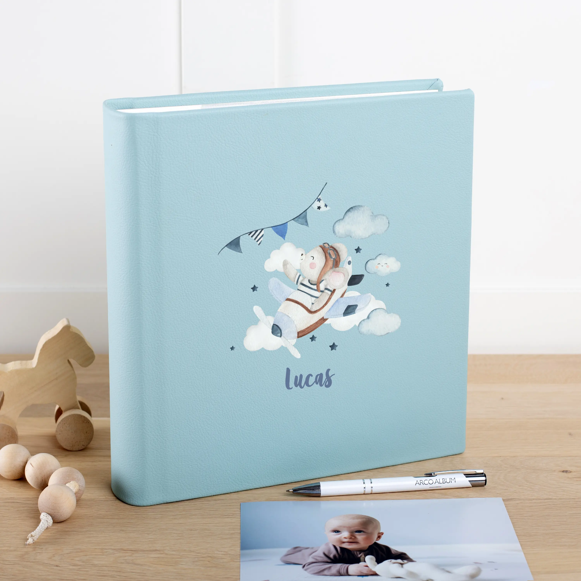 Eco Leather Baby Slip In Photo Album for 200 4x6 or 5x7 Photos - Image 3