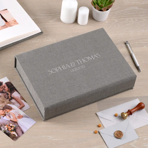 Linen Keepsake Box Magnet Closure