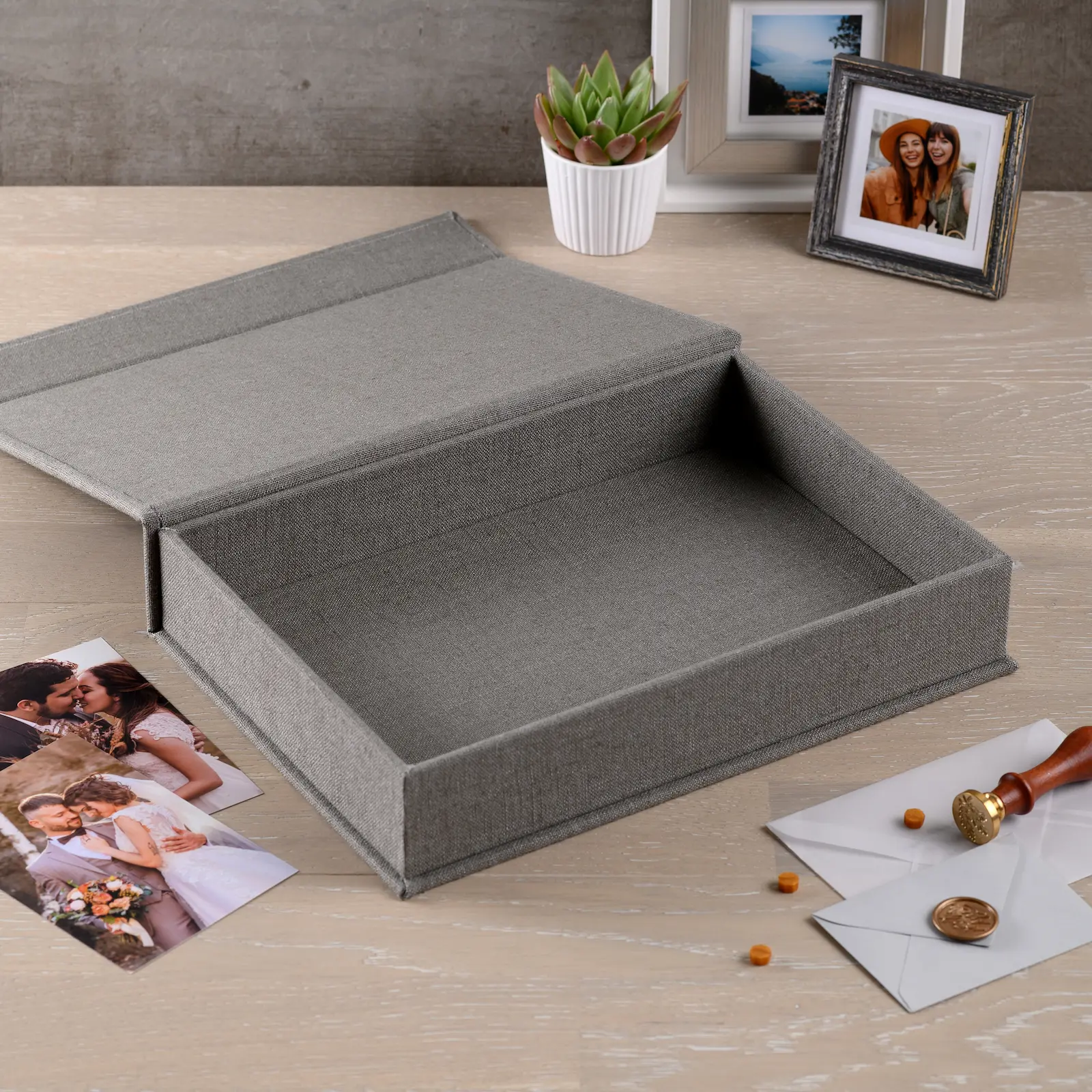Linen Keepsake Box Magnet Closure - Image 2