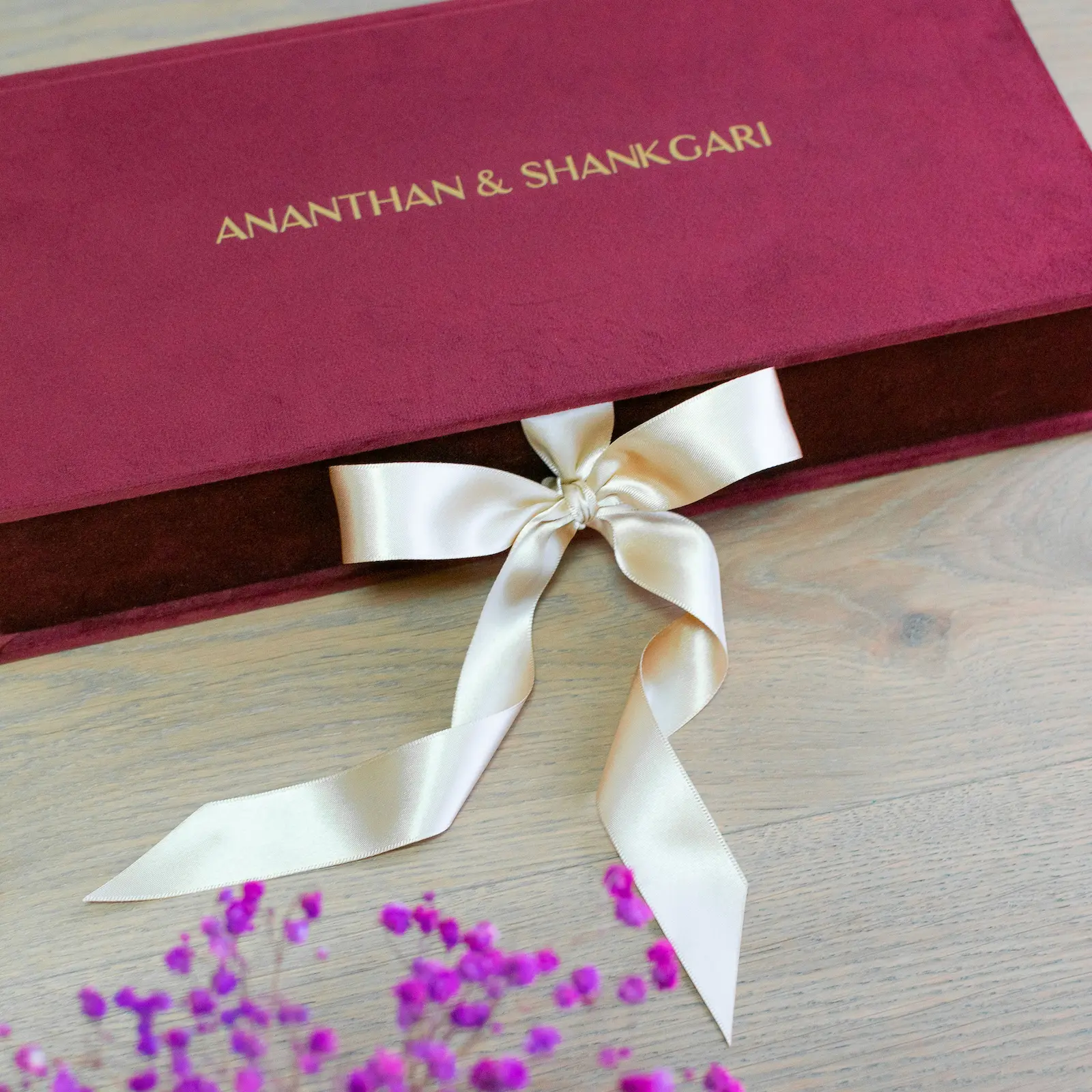 Velvet Keepsake Box Ribbon Closure - Image 4