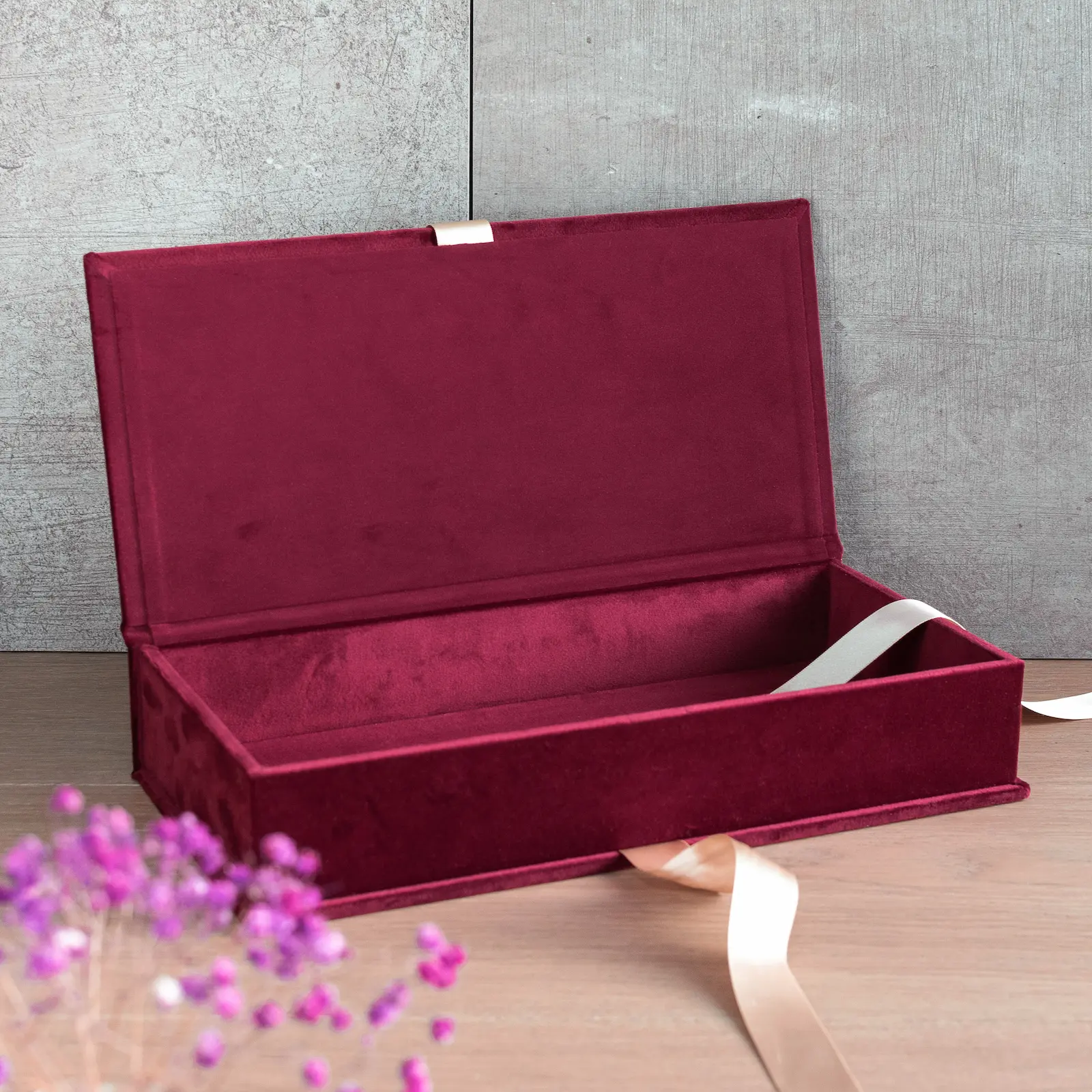 Velvet Keepsake Box Ribbon Closure - Image 5