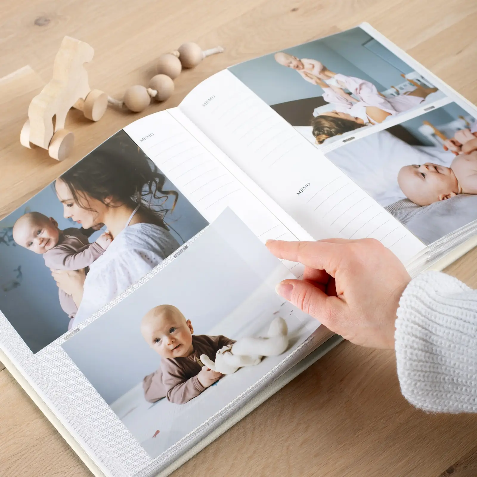 Eco Leather Baby Slip In Photo Album for 200 4x6 or 5x7 Photos UV - Image 2